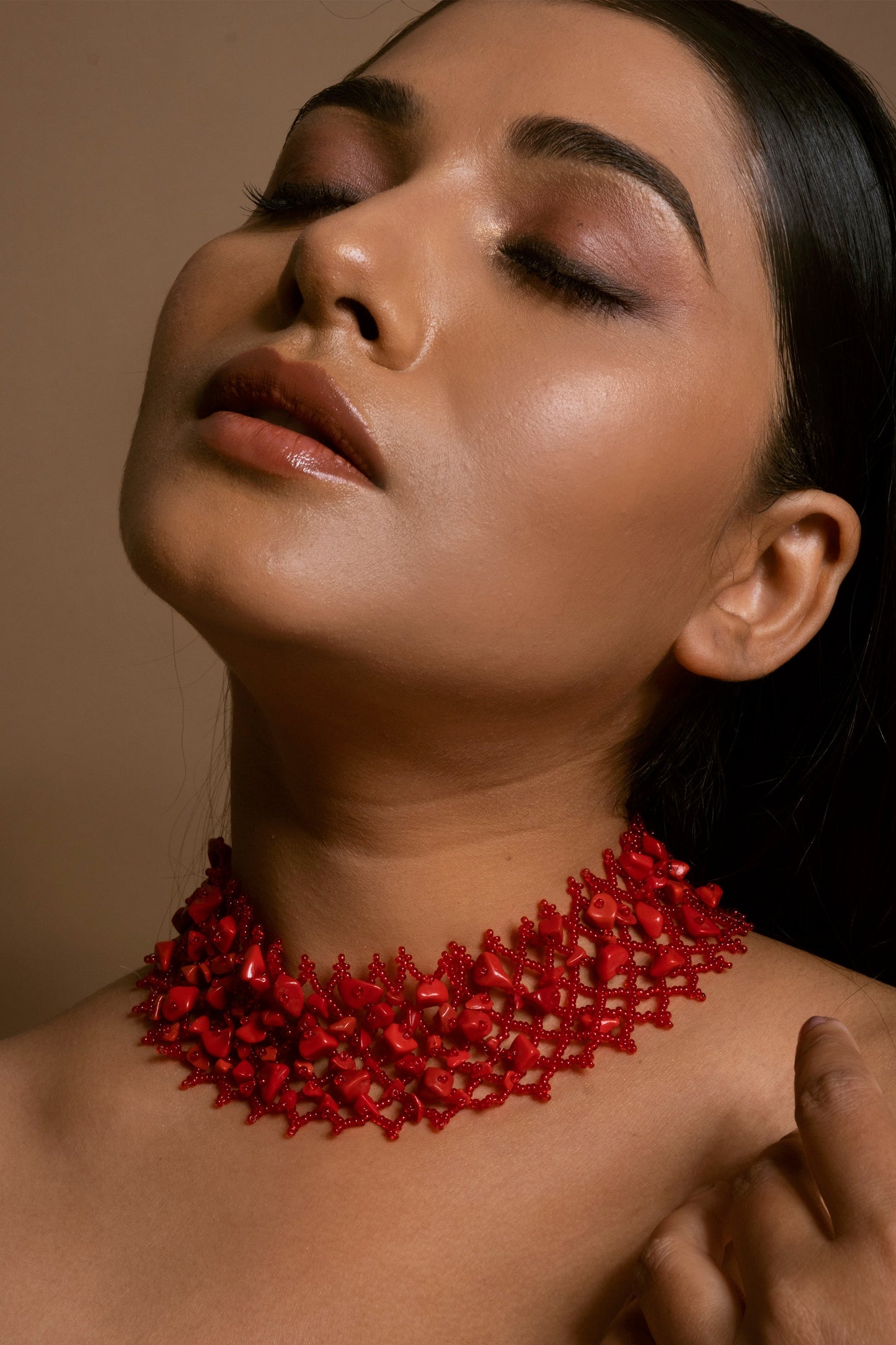 Coralee Beaded Choker