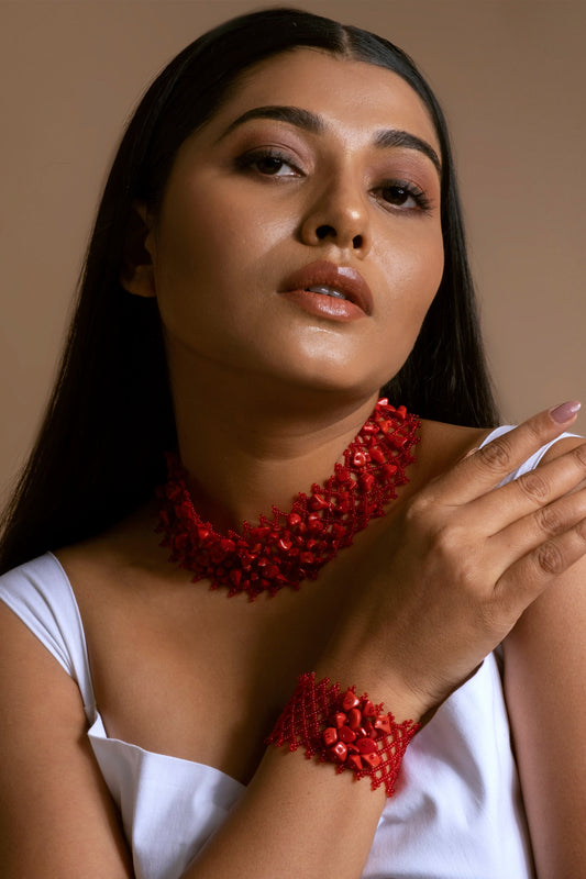 Coralee Beaded Choker