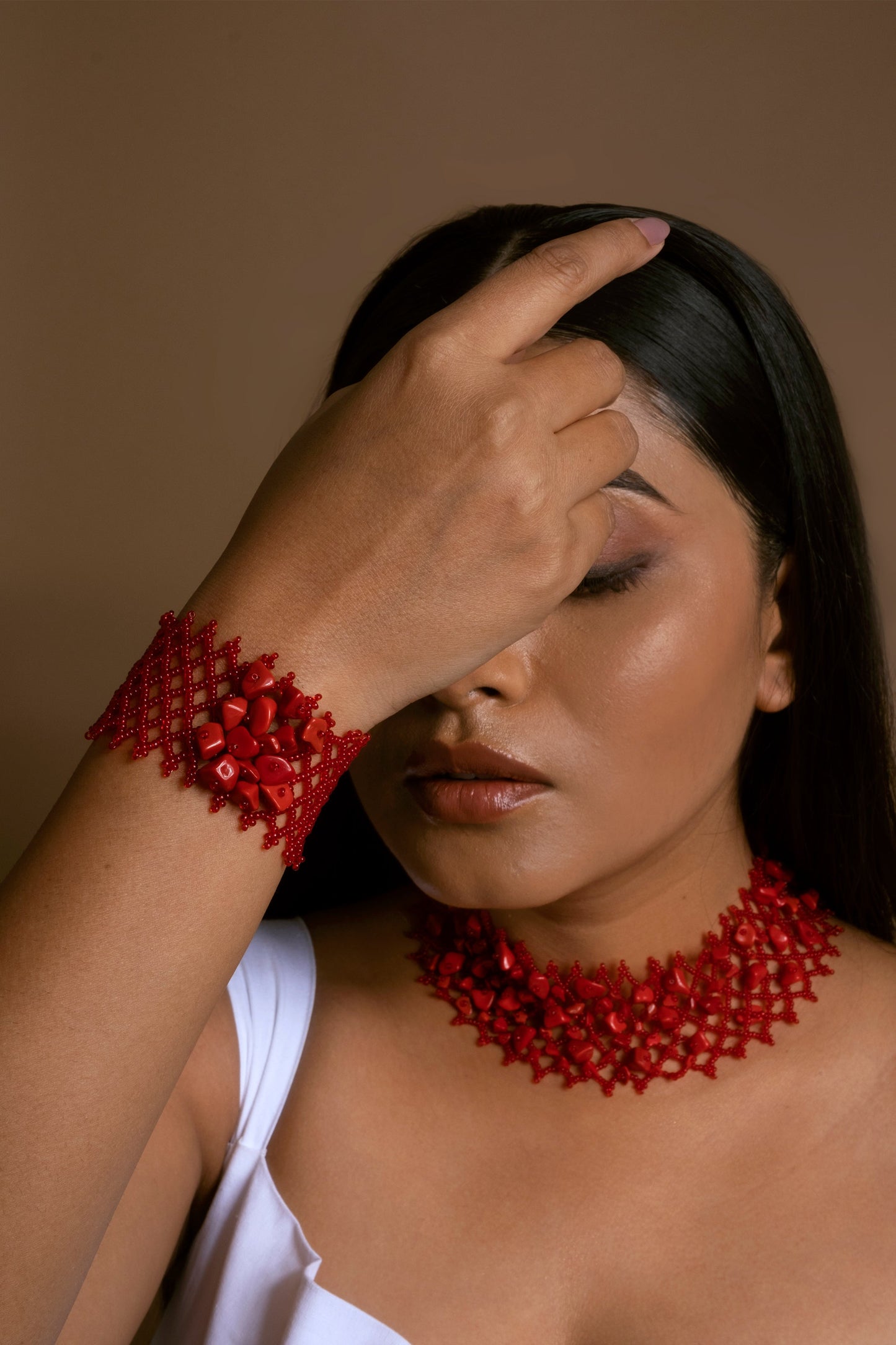 Coralee Beaded Choker