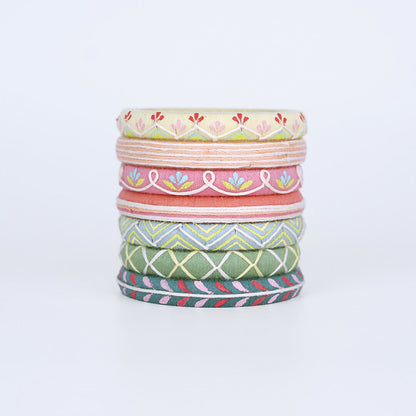 Dwiti Multicolor Pastel Shades Bangle Set