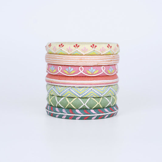 Dwiti Multicolor Pastel Shades Bangle Set