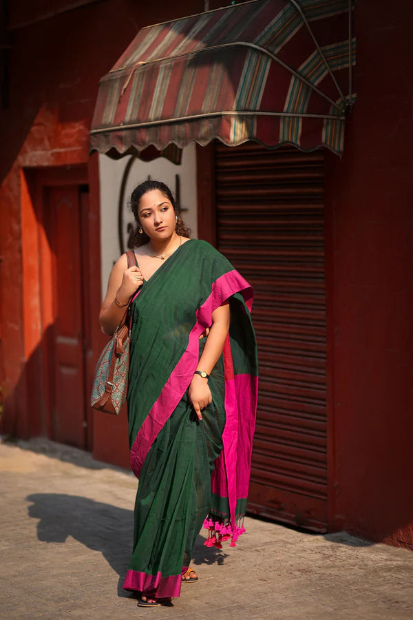 Handwoven Mulmul Cotton Saree