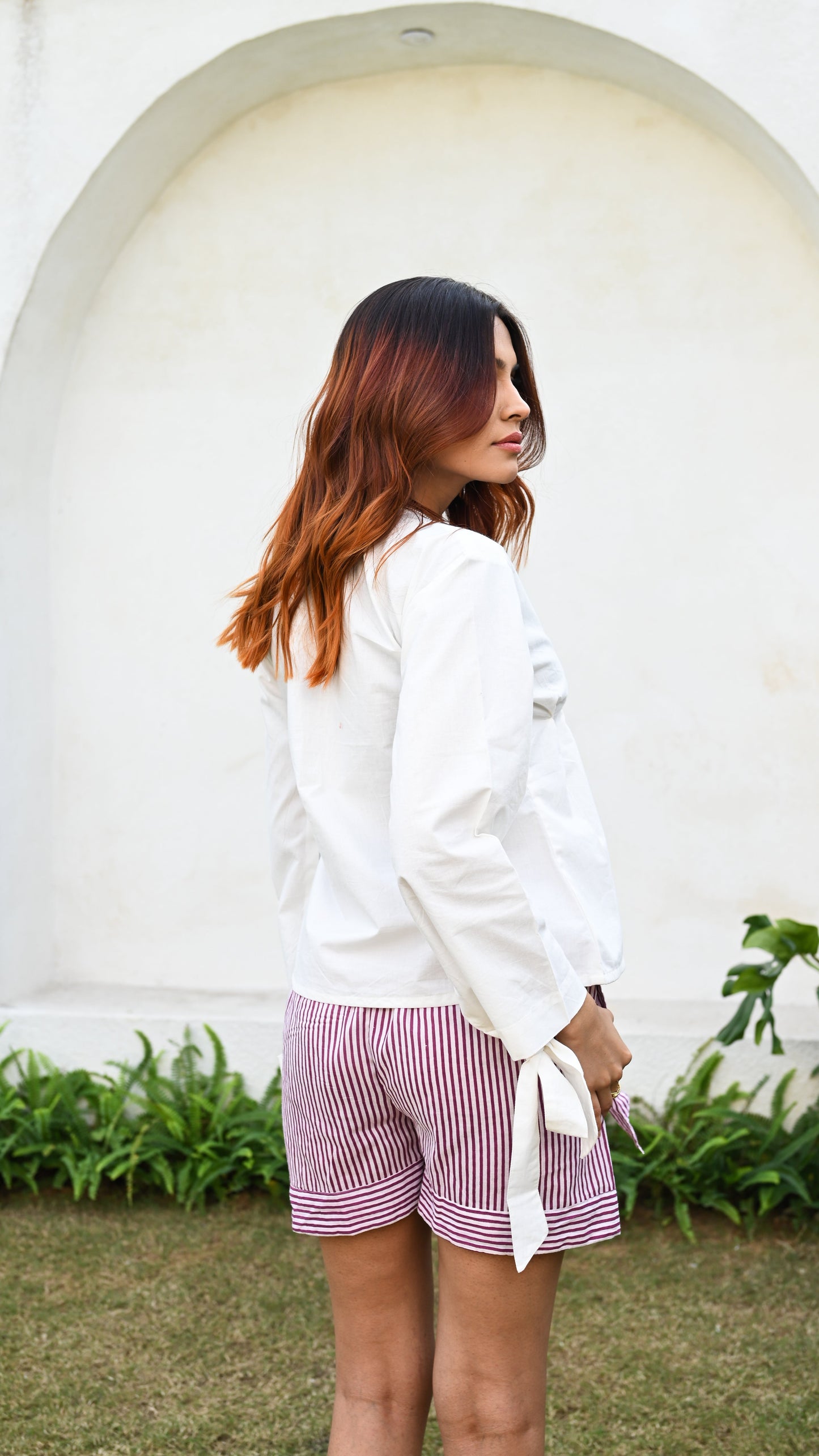 Plum Perfect Knot‑Sleeve Coord Set