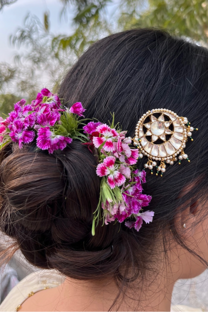 Chandrama Kundan Hair Clips