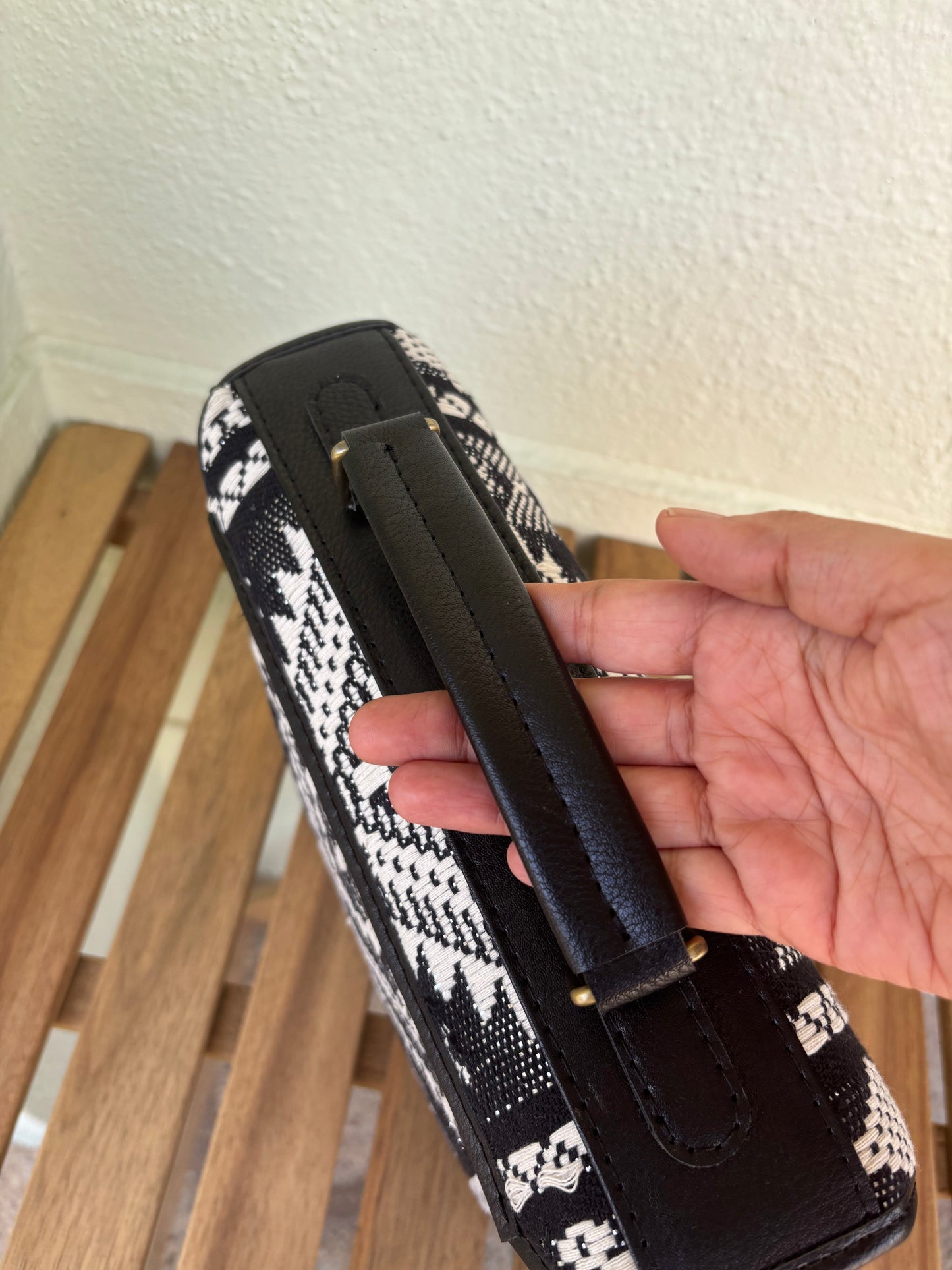 Monochrome Mesa Handcrafted Saddle Bag