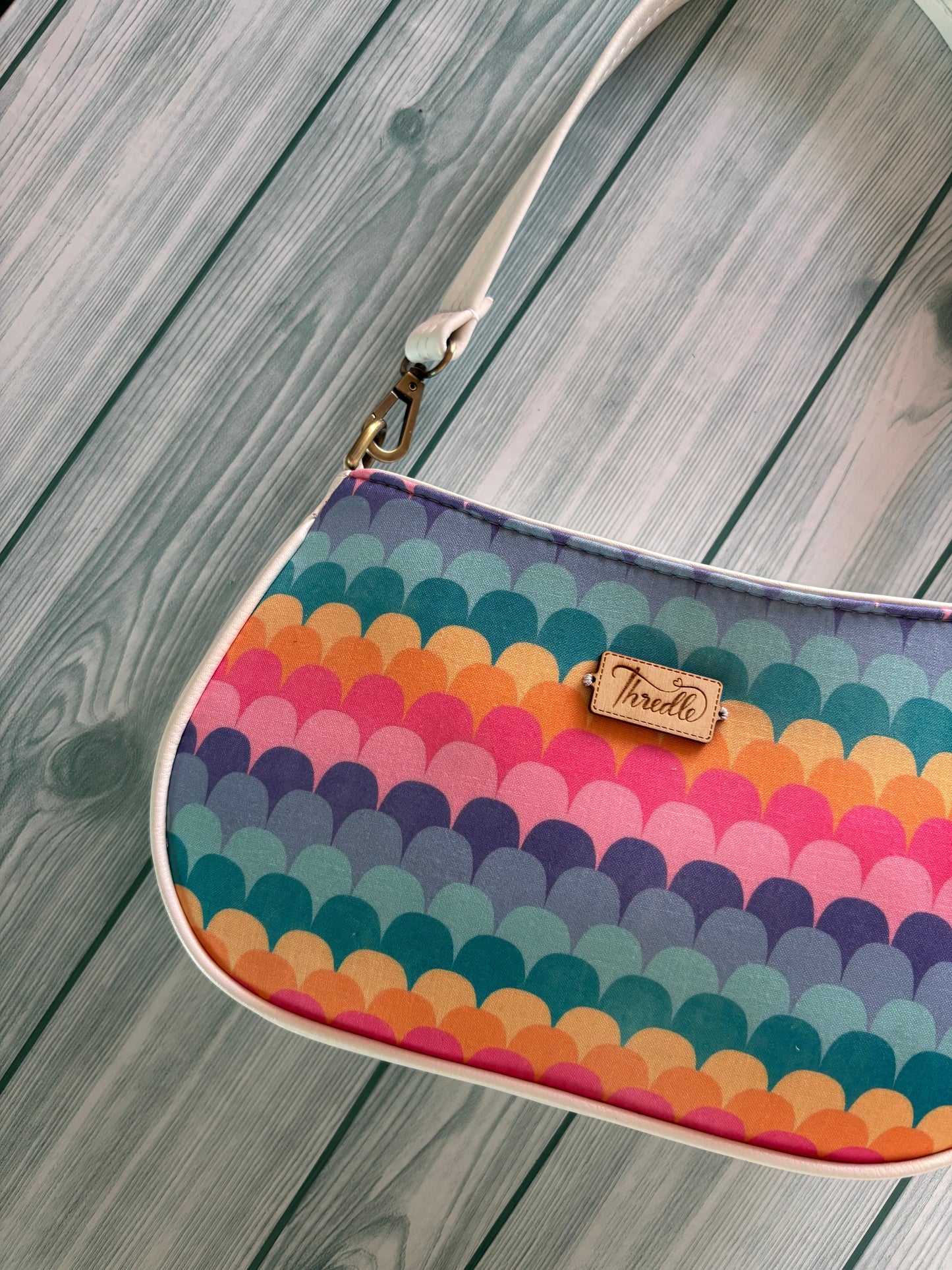 Candy Wave Handcrafted Baguette Bag