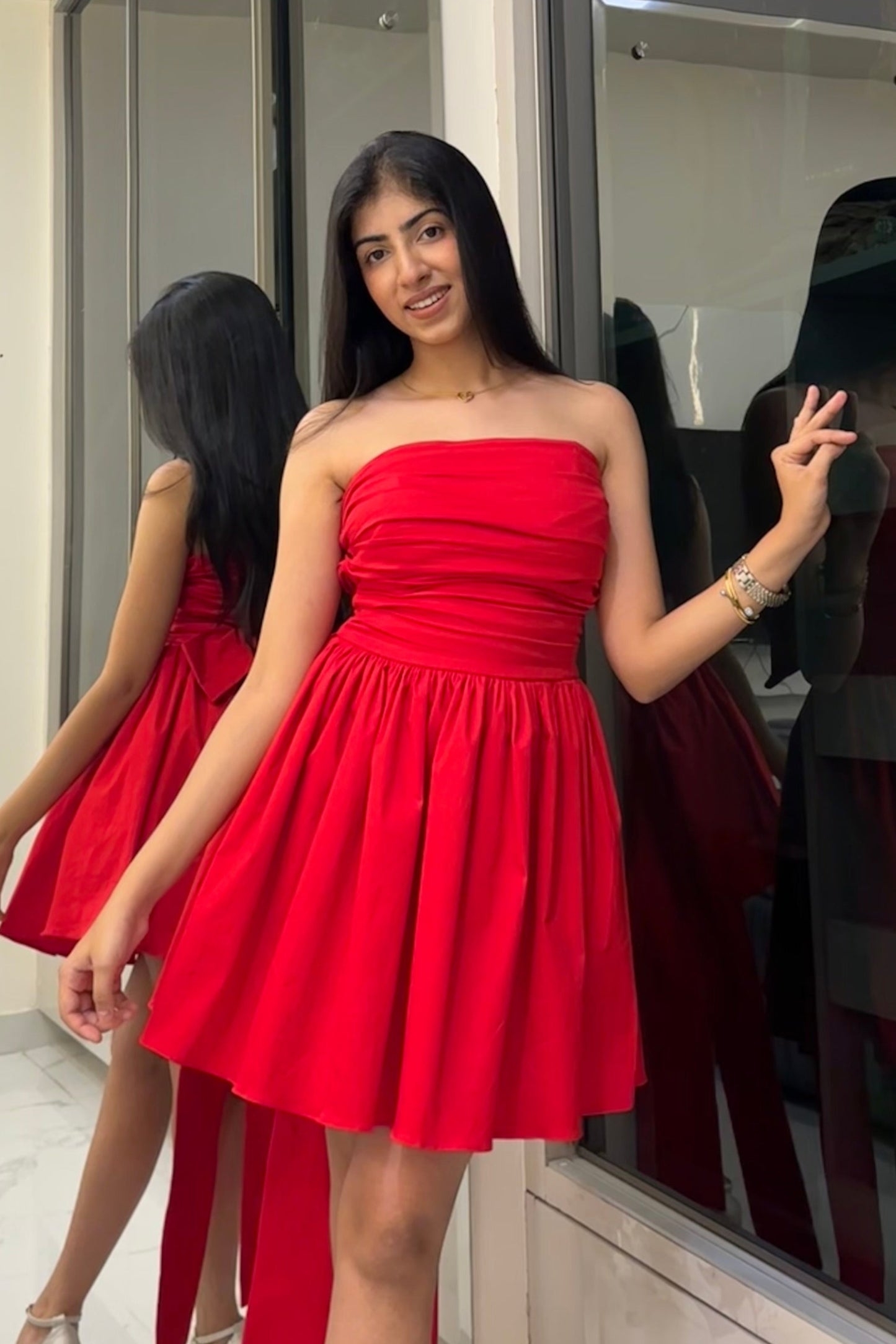 Red Reign Big Bow Dress