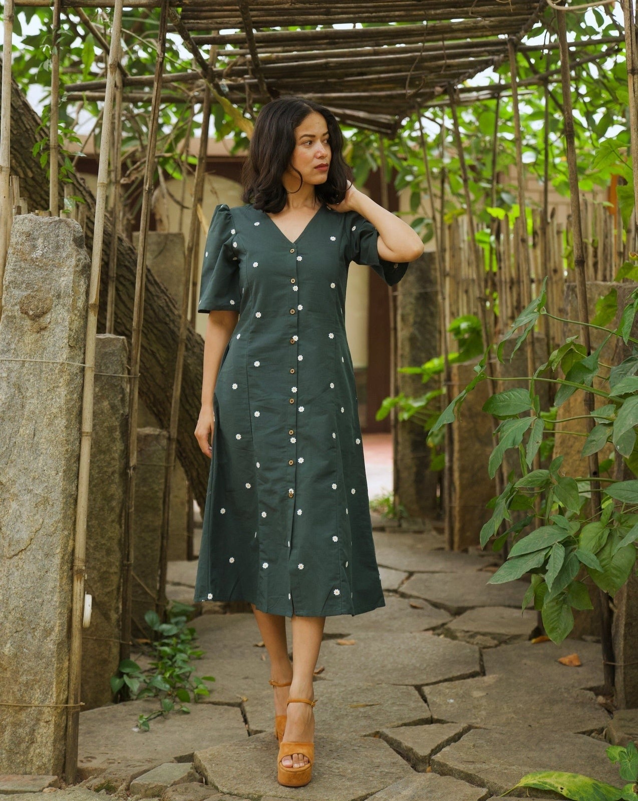 Wear Your Greens Cotton Dress