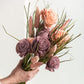 Classic Green and Pink Everlasting Floral Bunch