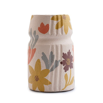 Floral Charm Terracotta Vase