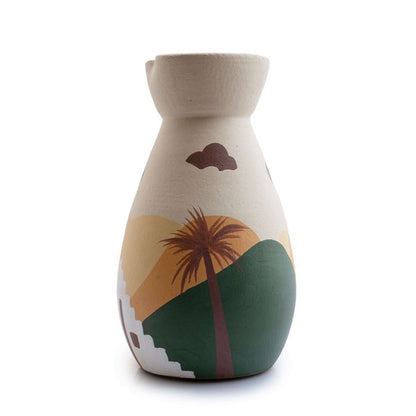 Palm Oasis Terracotta Vase