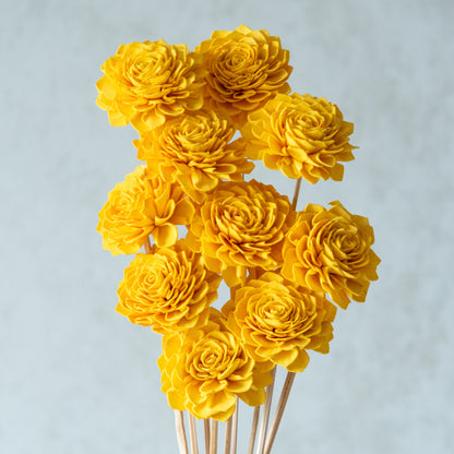 Yellow Sola Bingo Flower Sticks (10 Sticks)