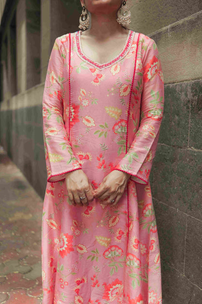 Peach Rose Kurta Set