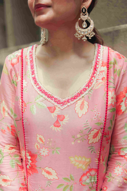 Peach Rose Kurta Set