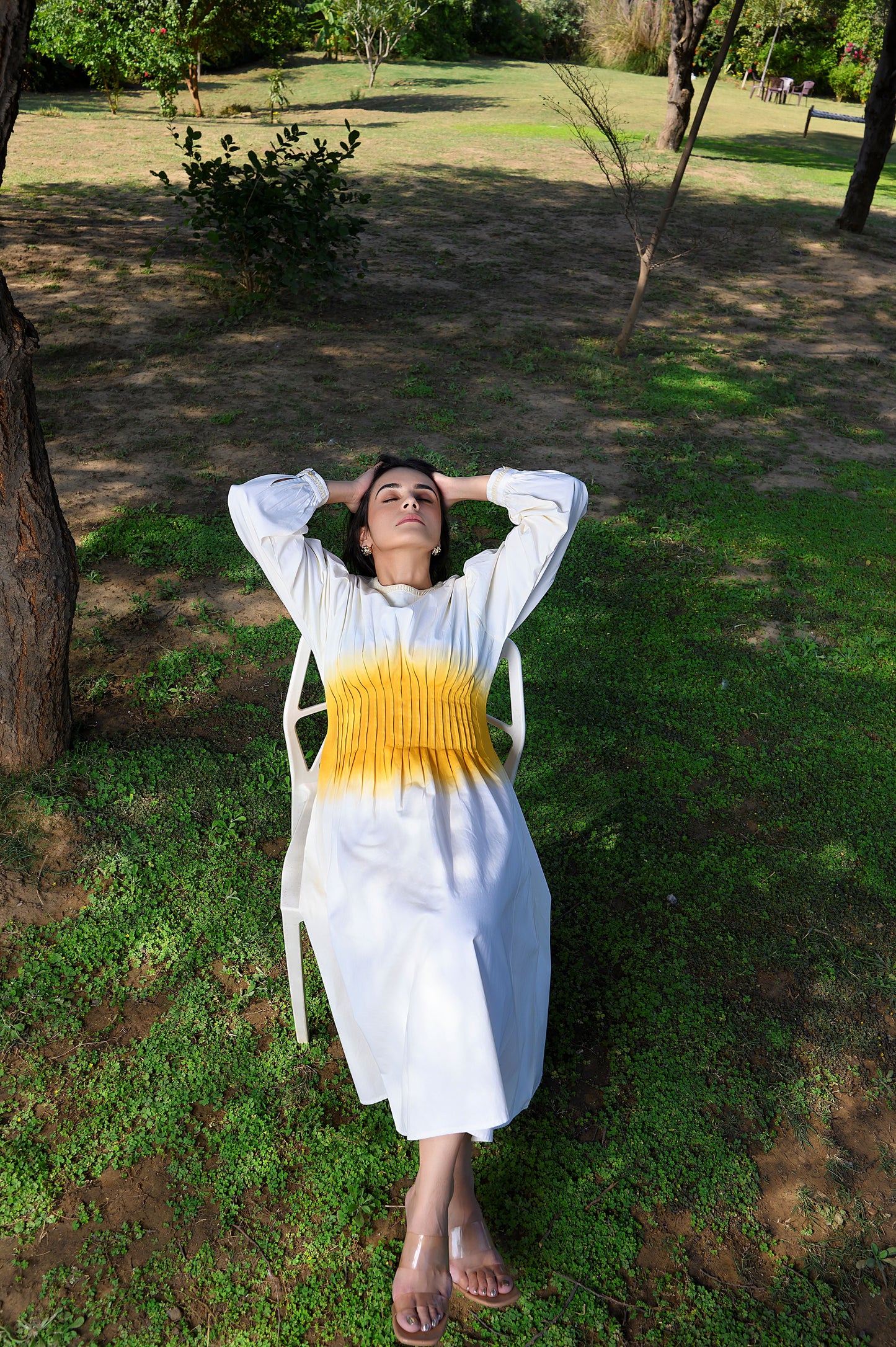 Avaani A-line Twill Dress