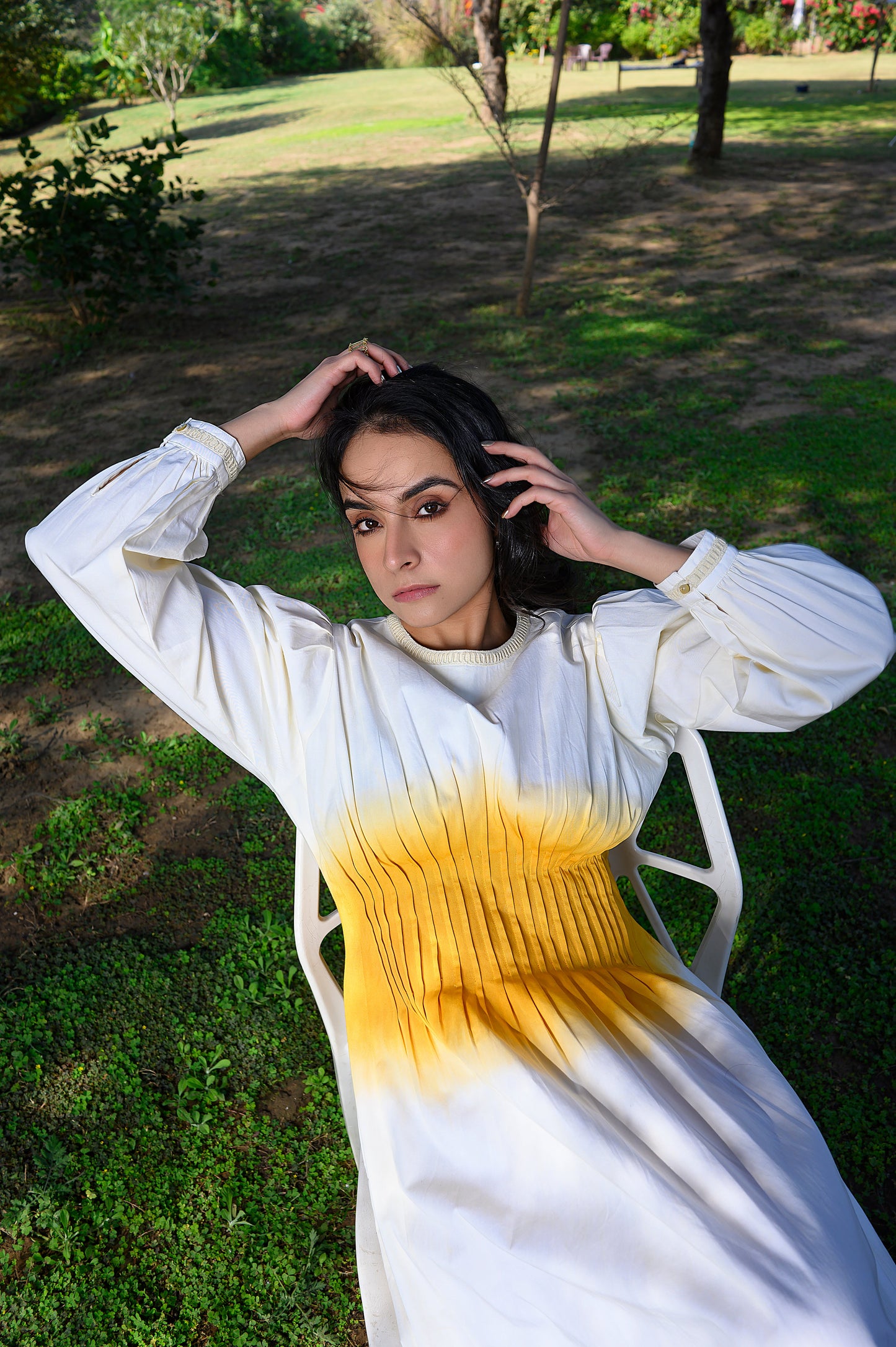 Avaani A-line Twill Dress