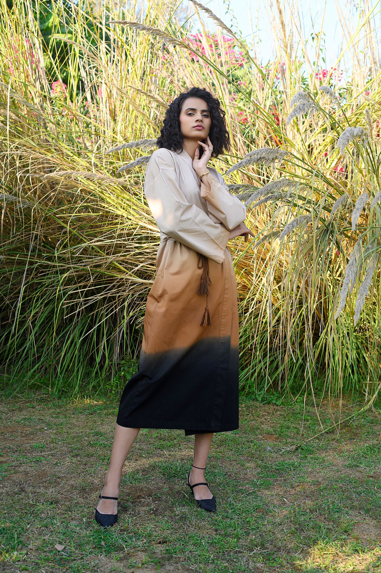 Izumi Kimono Sleeved Dress