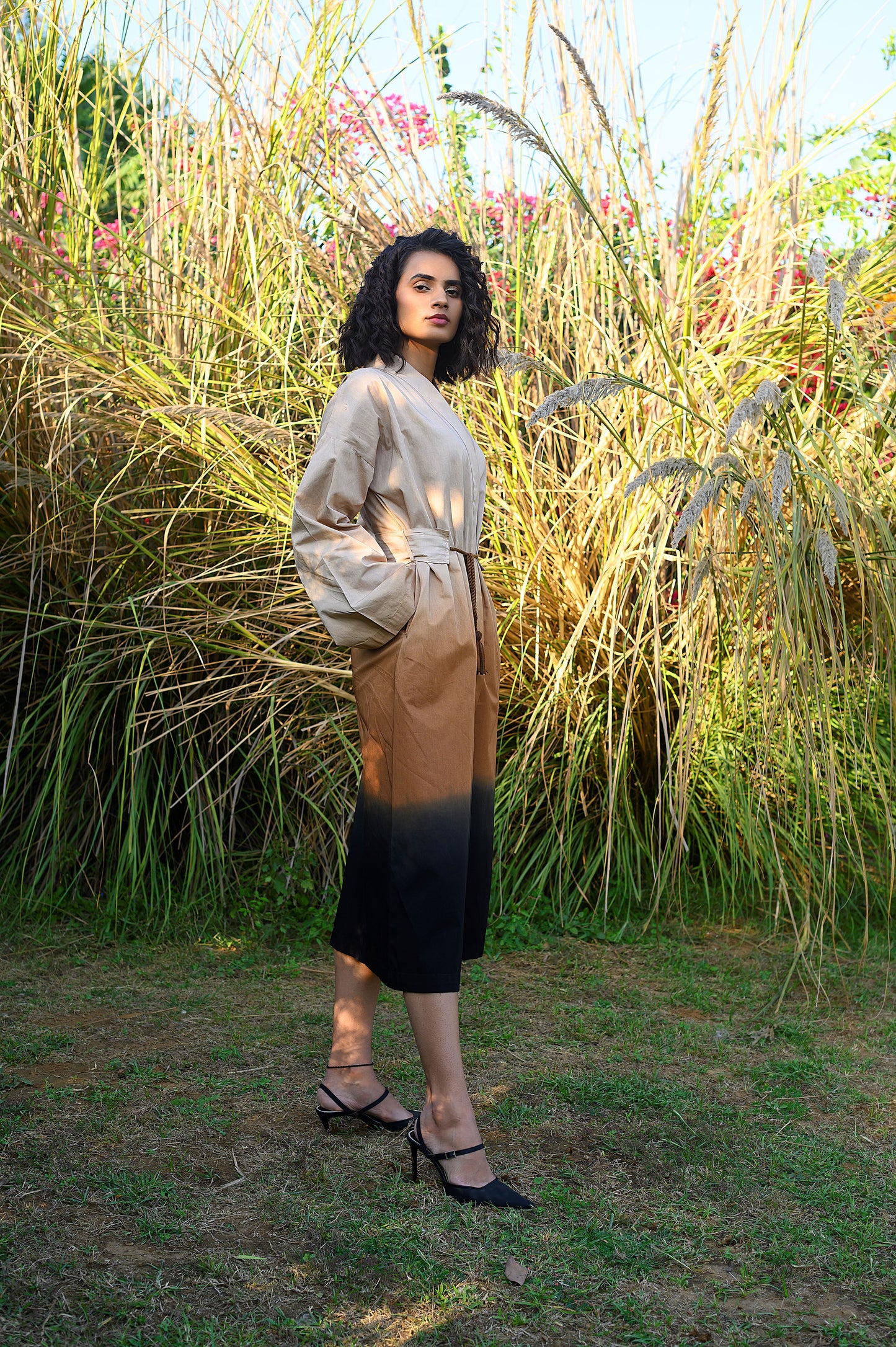 Izumi Kimono Sleeved Dress