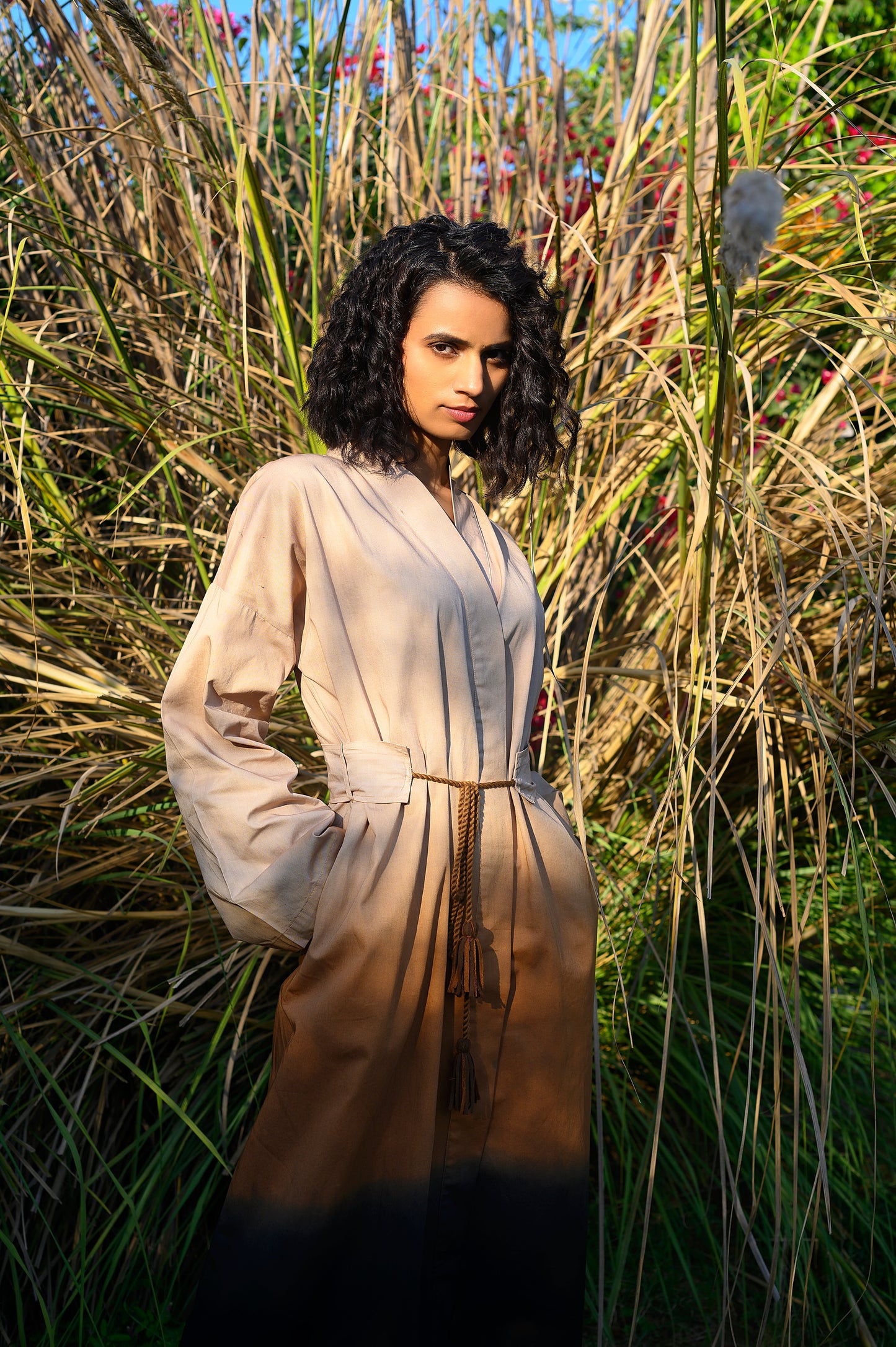 Izumi Kimono Sleeved Dress