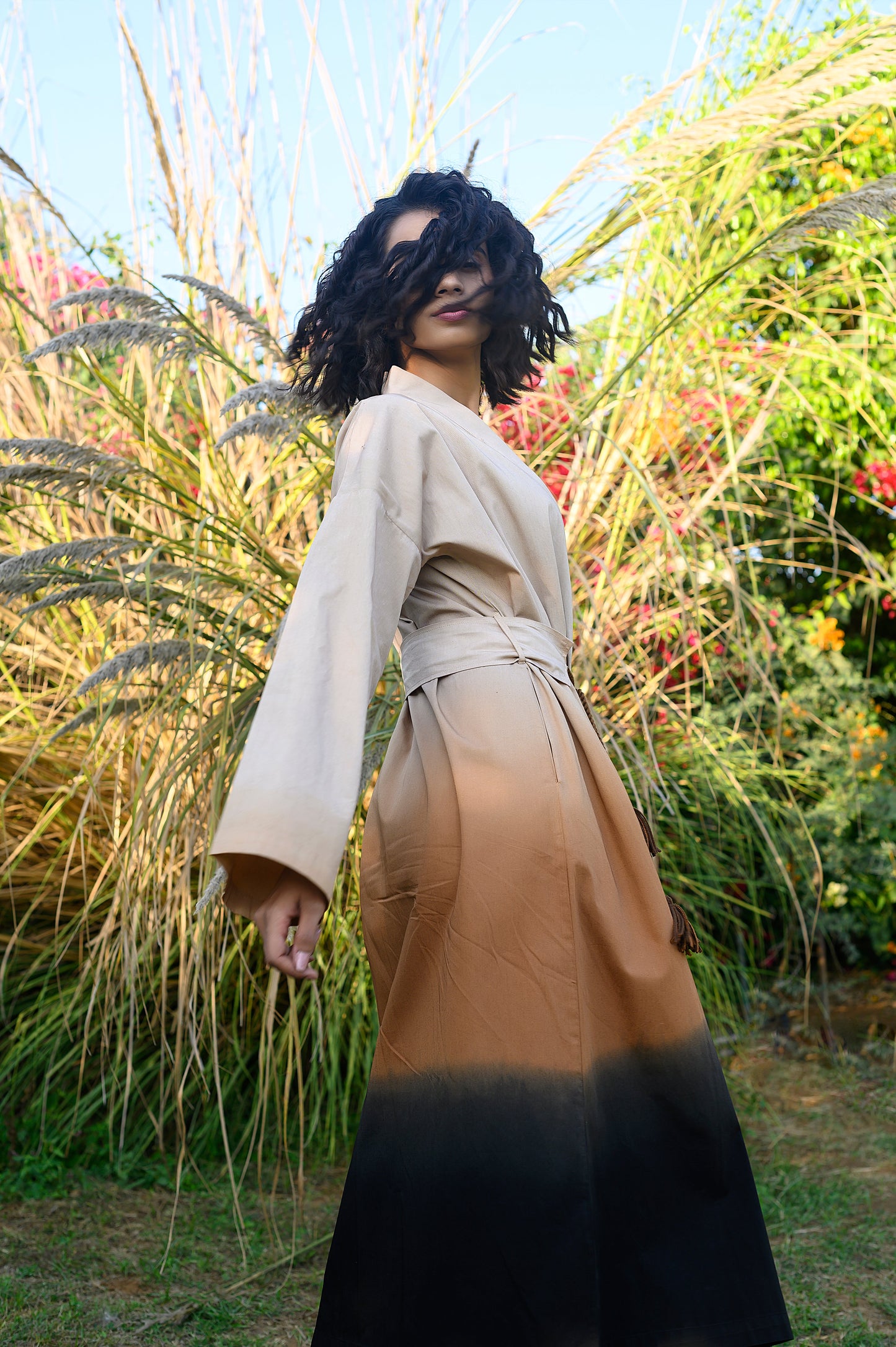 Izumi Kimono Sleeved Dress