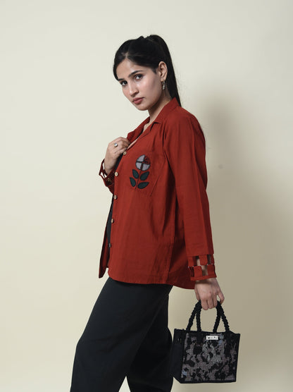 Leela Embroidered Cotton Shirt