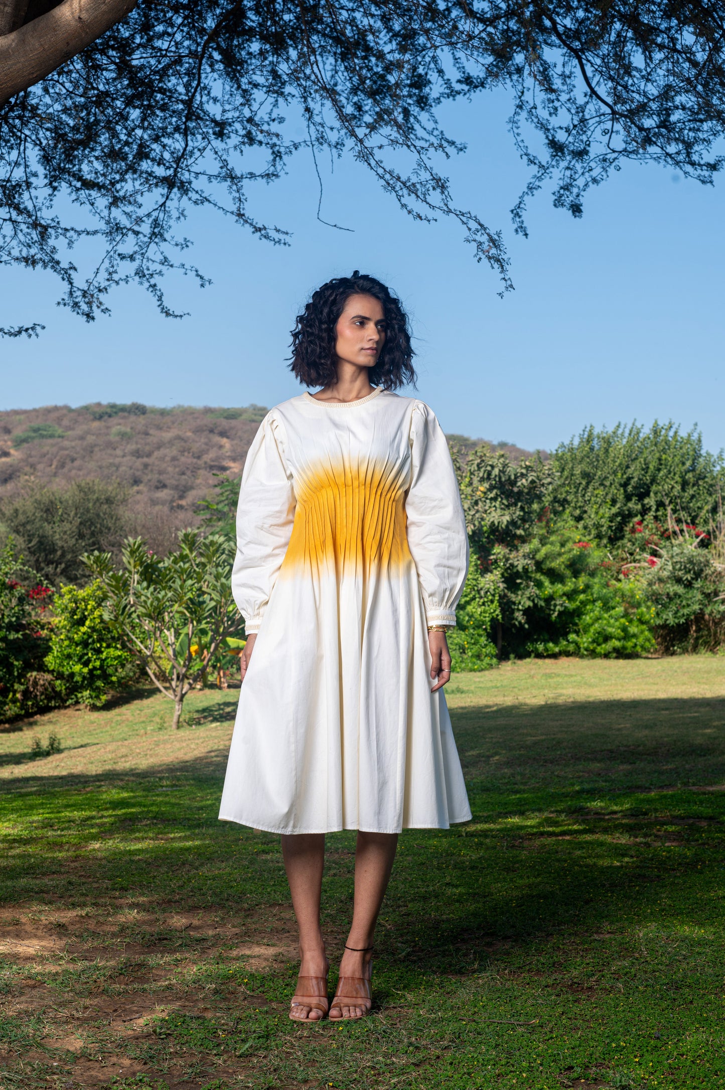 Avaani A-line Twill Dress