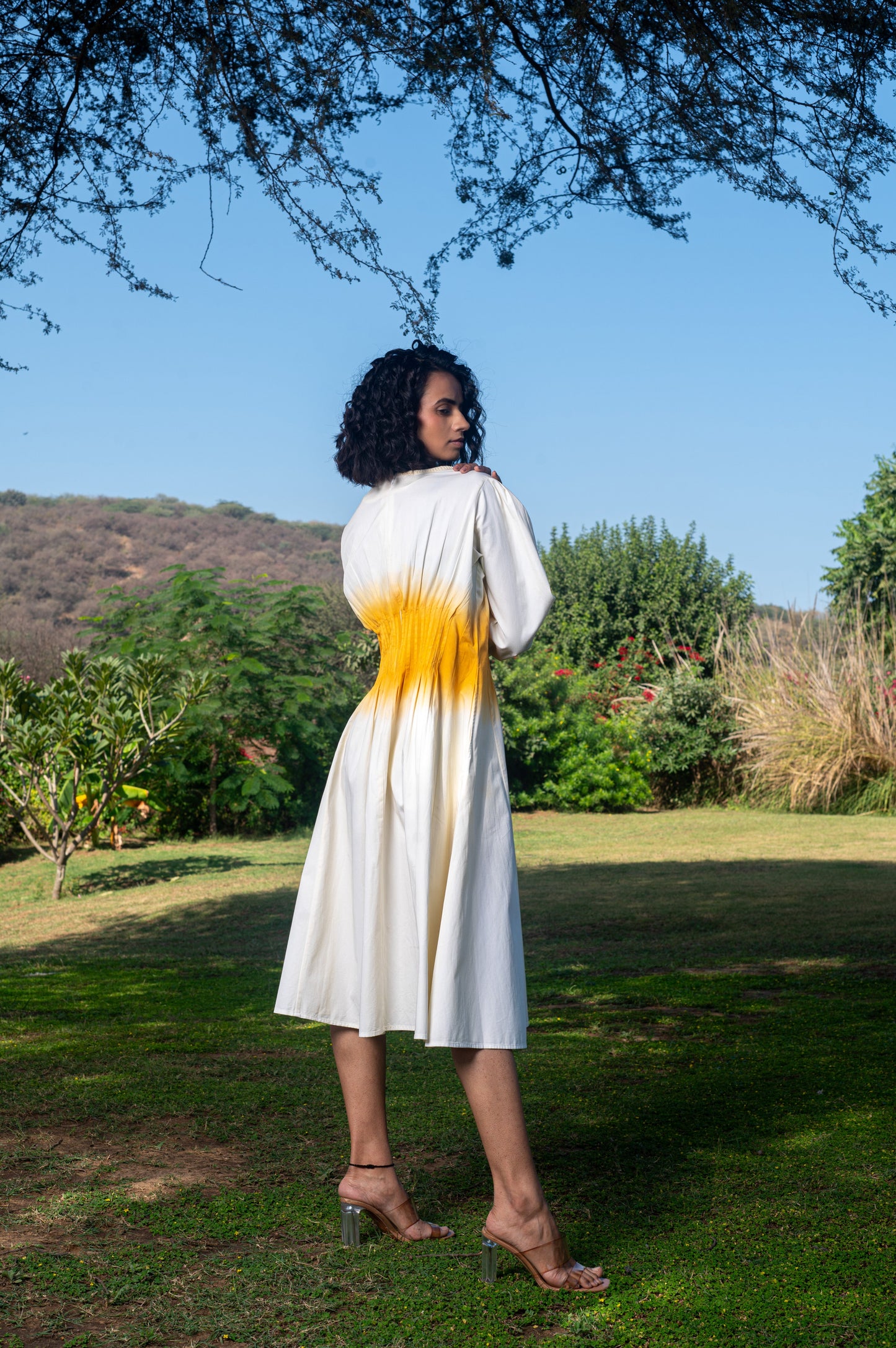 Avaani A-line Twill Dress