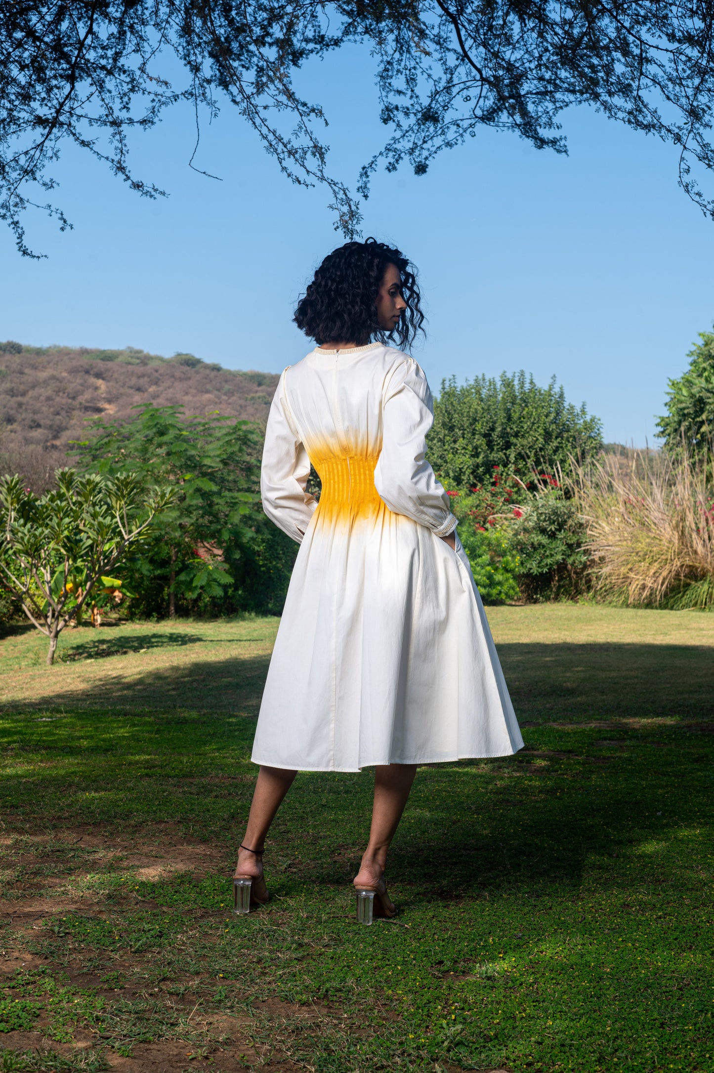 Avaani A-line Twill Dress