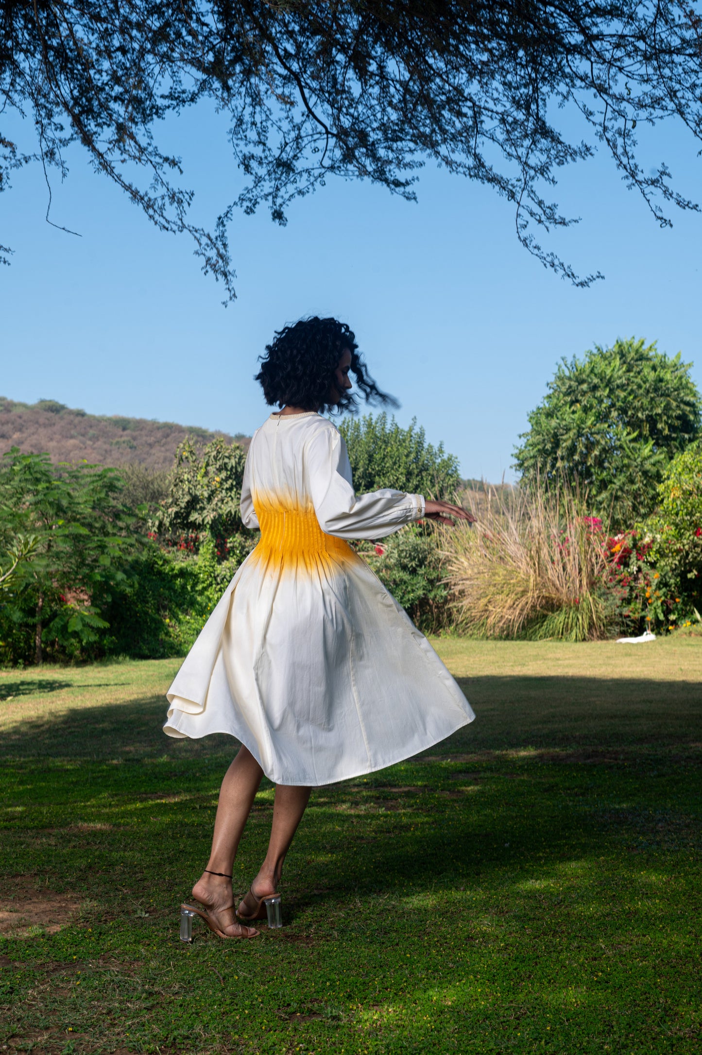 Avaani A-line Twill Dress