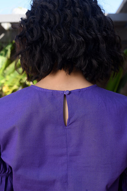 Zarina Purple Cotton Co-ord Set