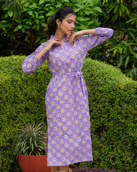 Whoopsie Daisy Soft Cotton Belt Dress