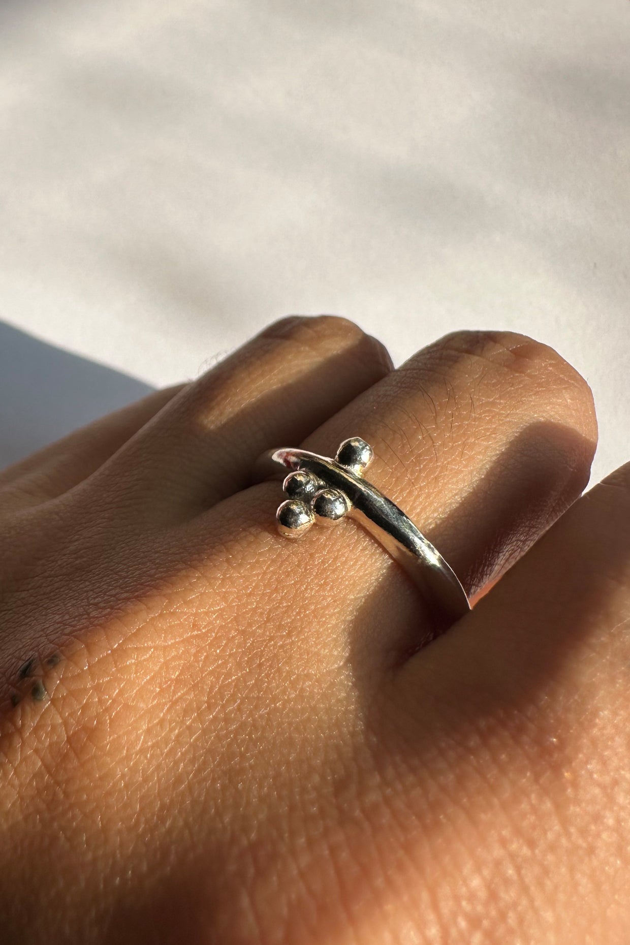 Dhan Silver Dot Ring