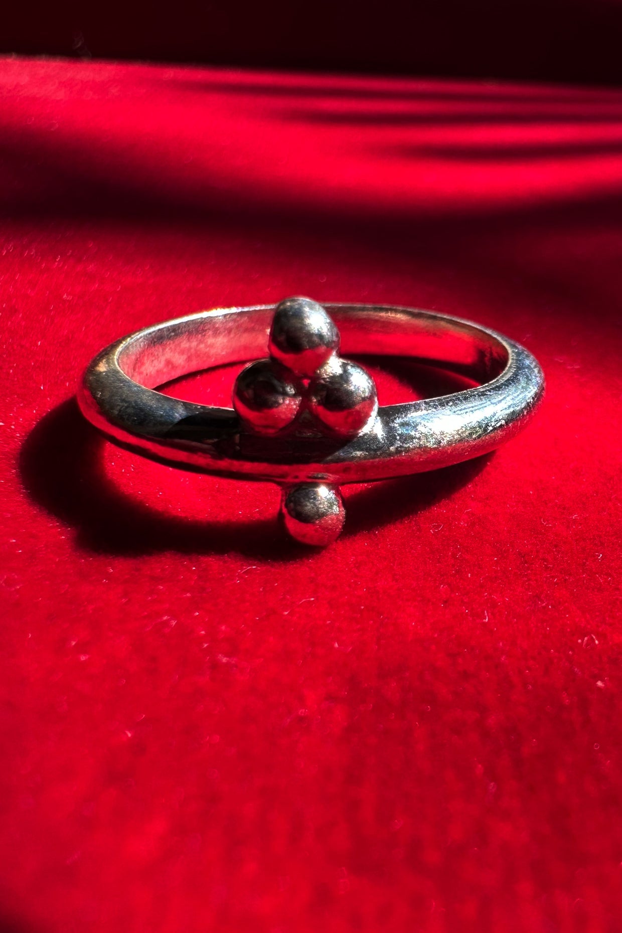 Dhan Silver Dot Ring