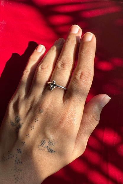Dhan Silver Dot Ring
