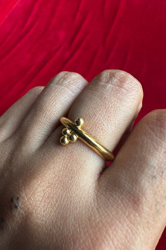 Dhan Silver Dot Ring