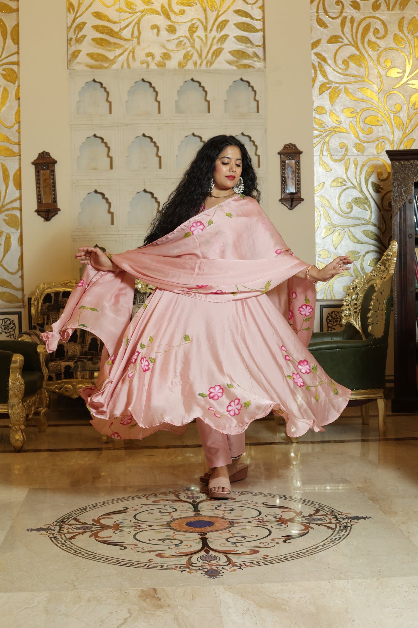 Dharvi Handpainted Anarkali Set