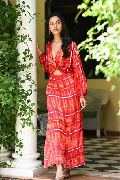 Ryka Cut-out Silk Dress