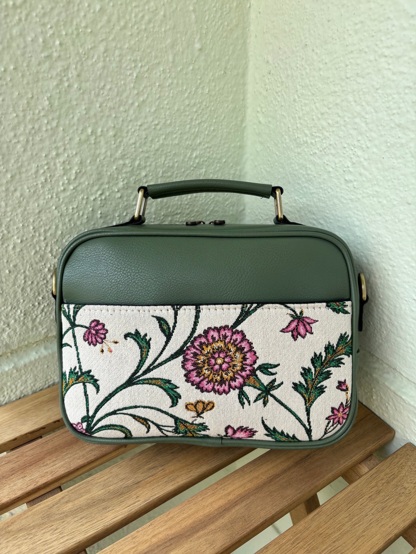 Meadow Bloom Handcrafted Briefcase Sling