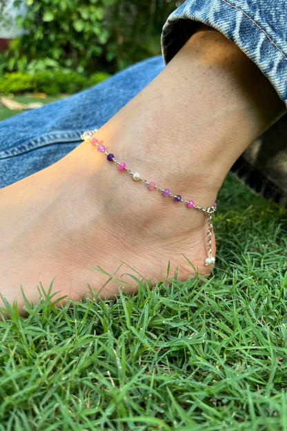 Floral Pastel Anklet