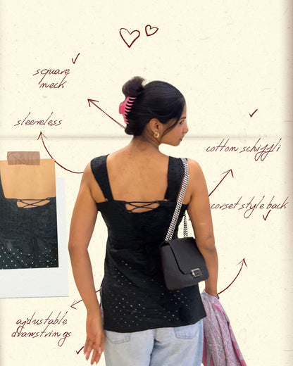 Schiffli Cotton Short Kurti