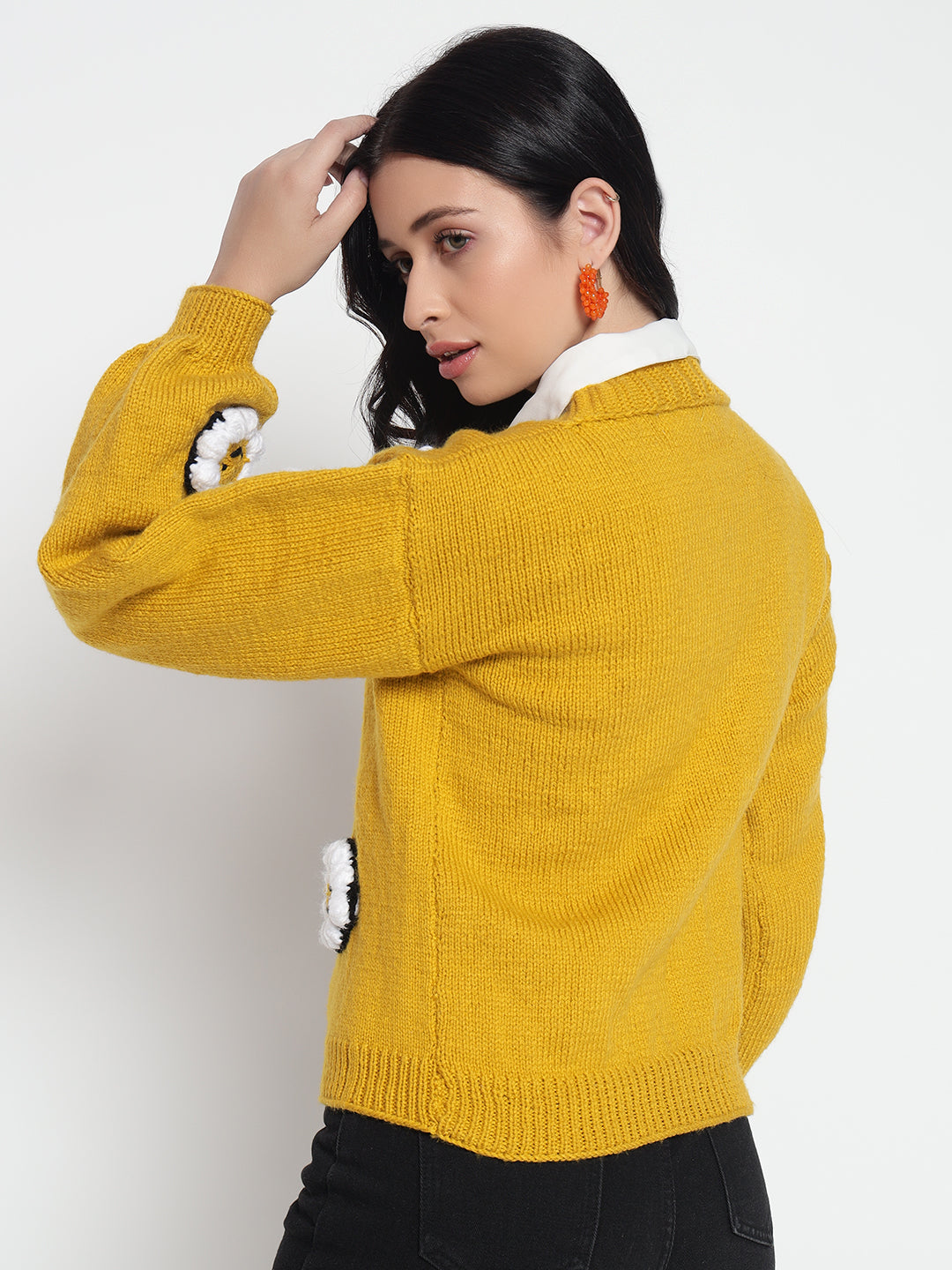Smiley Mustard Cardigan – Local Nation