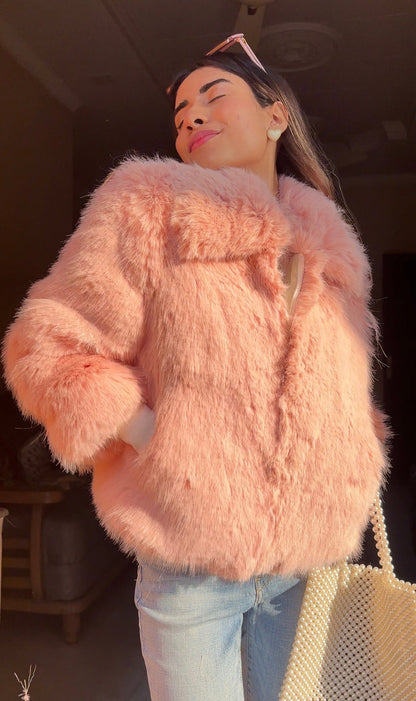 Kendall Fur Jacket in Pink