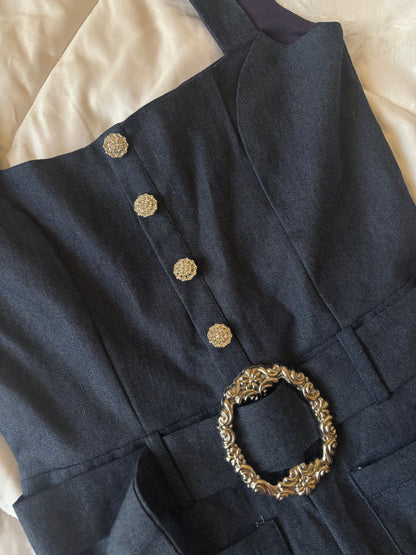 Denim Hourglass Jumpsuit