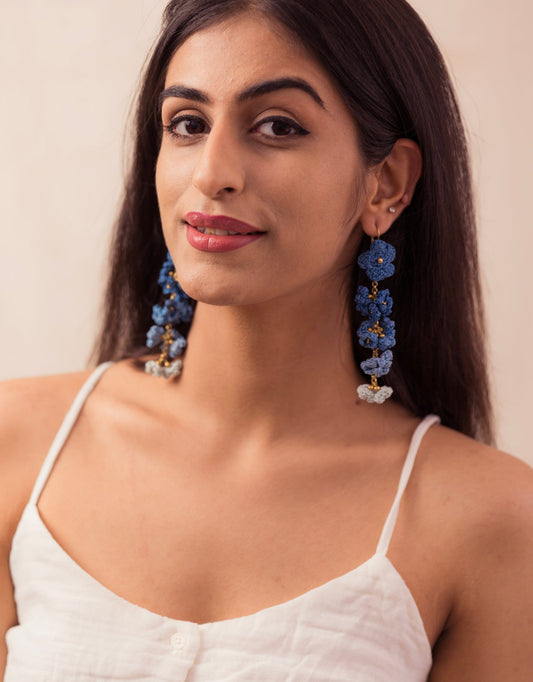 Hand-crocheted Shower Floral Danglers