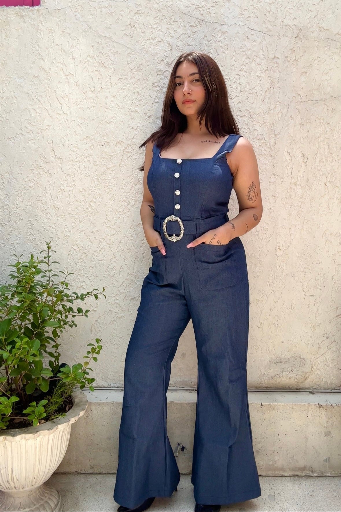 Denim Hourglass Jumpsuit