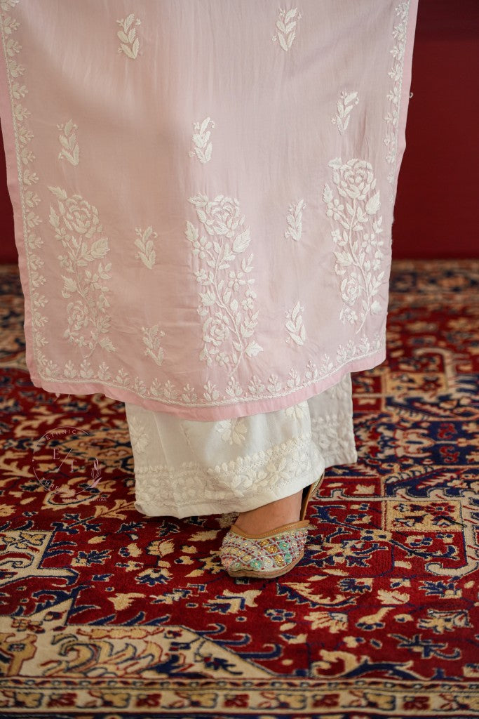 Gul Dori Chikankari Modal Kurti