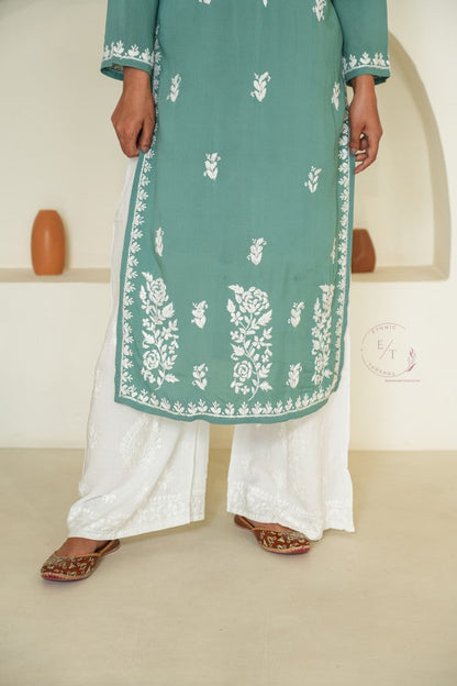 Gul Dori Chikankari Modal Kurti