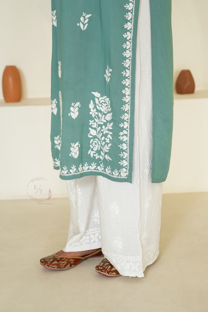 Gul Dori Chikankari Modal Kurti