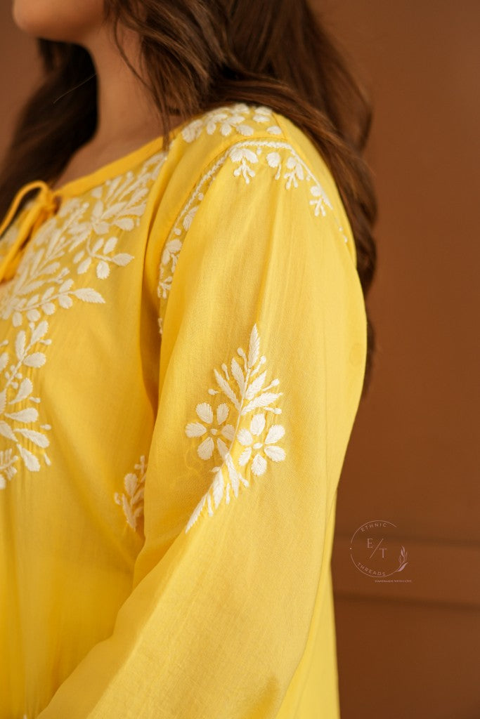 Gul Dori Chikankari Modal Kurti