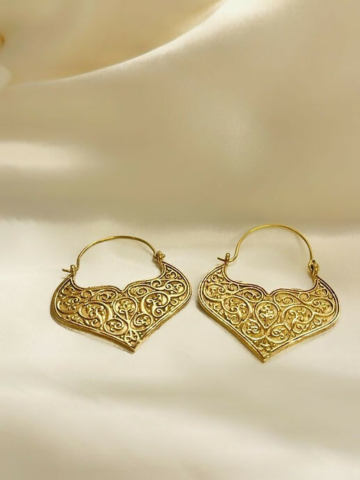 Husna Brass Earrings